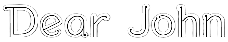 'Dear John' in decorative outline script.